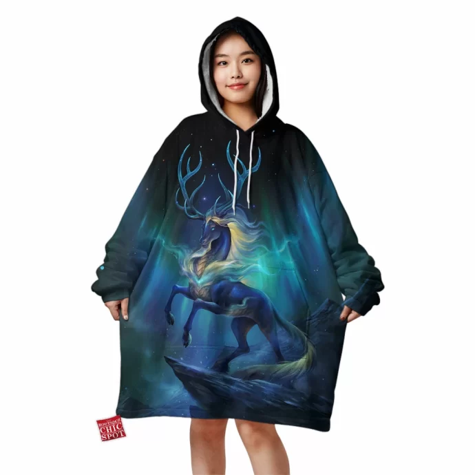 Aurora God Deer Blanket Hoodie