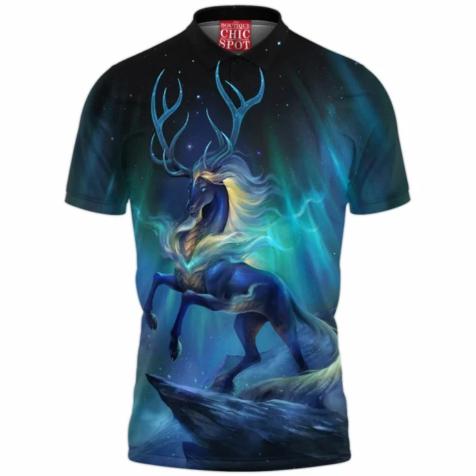 Aurora God Deer Polo Shirt