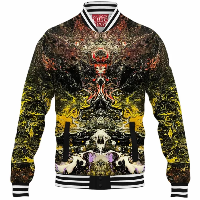 Psychedelic Rorschach Untitled Baseball Jacket