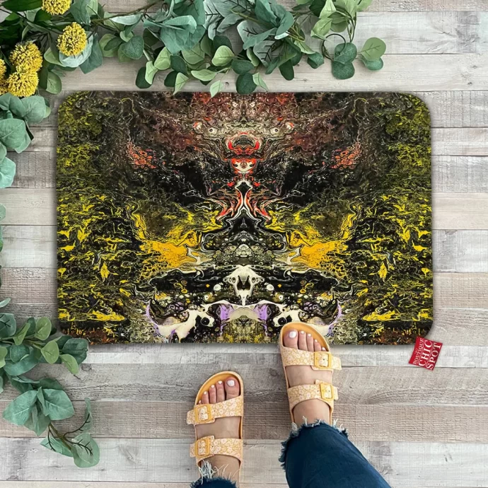 Psychedelic Rorschach Untitled Doormat