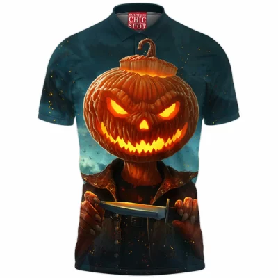 Fantasy Polo Shirt, Pumpkin Polo Shirt