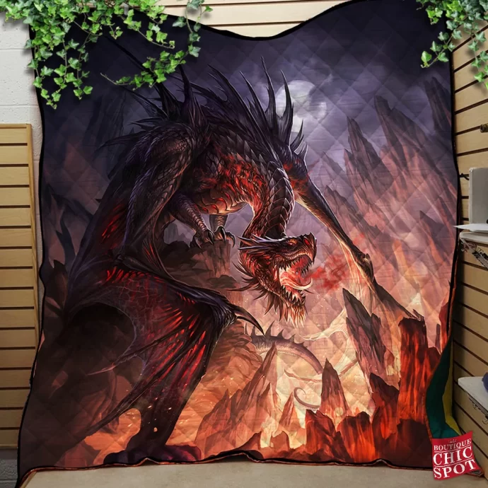 Dark Dragon Quilt Blanket