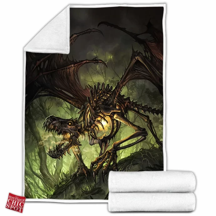 Bone Dragon Fleece Blanket