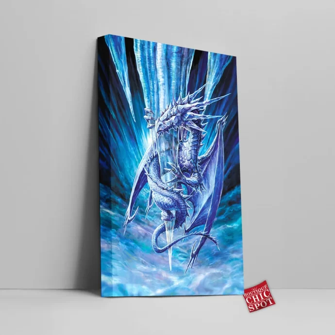 Ice Dragon Canvas Wall Art