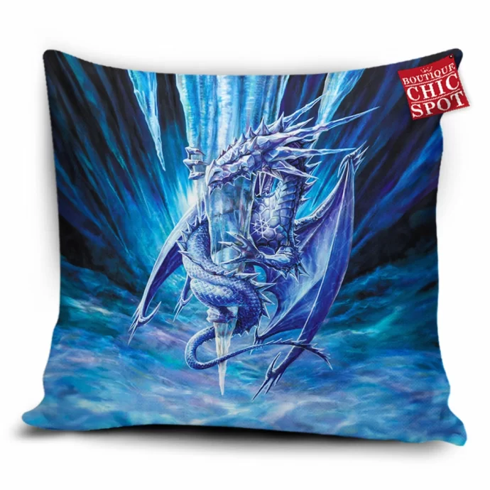 Ice Dragon Pillow Cover