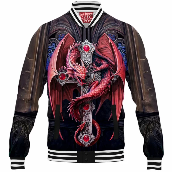 Gothic Dragon Baseball Jacket