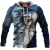 Anime Fleece-Hoodie, Mononoke Hime Fleece-Hoodie, Princess Mononoke Fleece-Hoodie, Ghibli Fleece-Hoodie