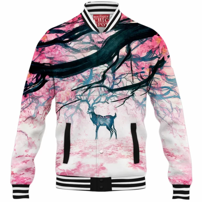 Spring Bringer Deer Baseball Jacket