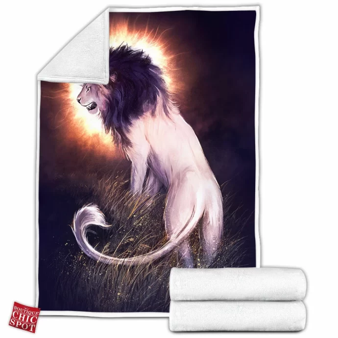 Dawn Breaker Lion Fleece Blanket