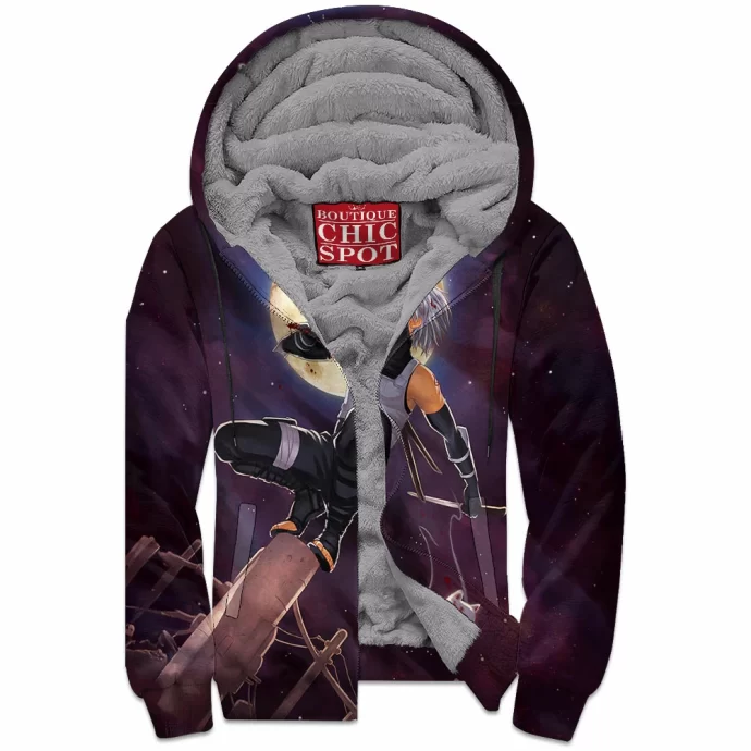 Kakashi Zip Fleece Hoodie