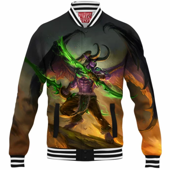 Illidan Stormrage Warcraft Baseball Jacket