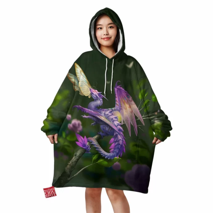 Flower Mantis Dragon Blanket Hoodie