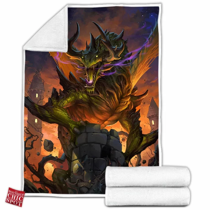 Sparkle Kitty Dragon Fleece Blanket