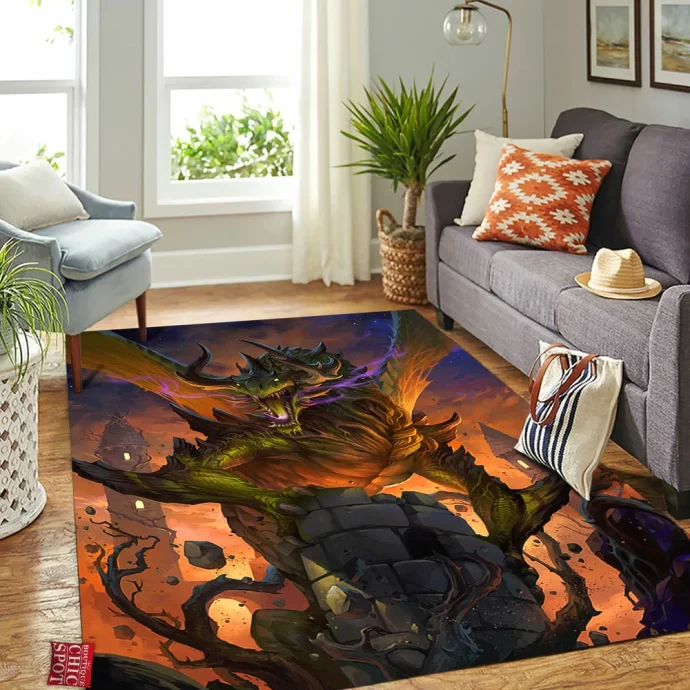 Sparkle Kitty Dragon Rectangle Rug