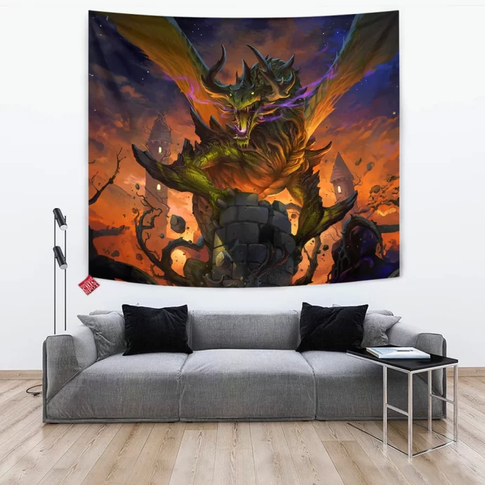 Sparkle Kitty Dragon Tapestry