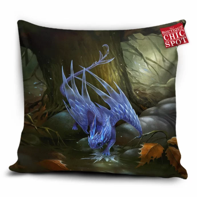 Frost Dragon Pillow Cover