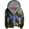 Dragon Zip-Fleece-Hoodie, Fantasy Zip-Fleece-Hoodie