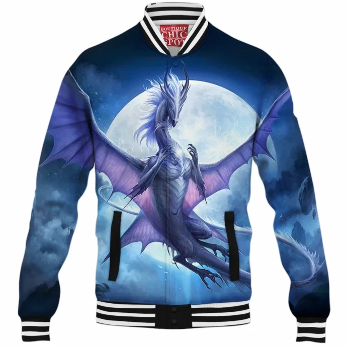 White Dragon Baseball Jacket