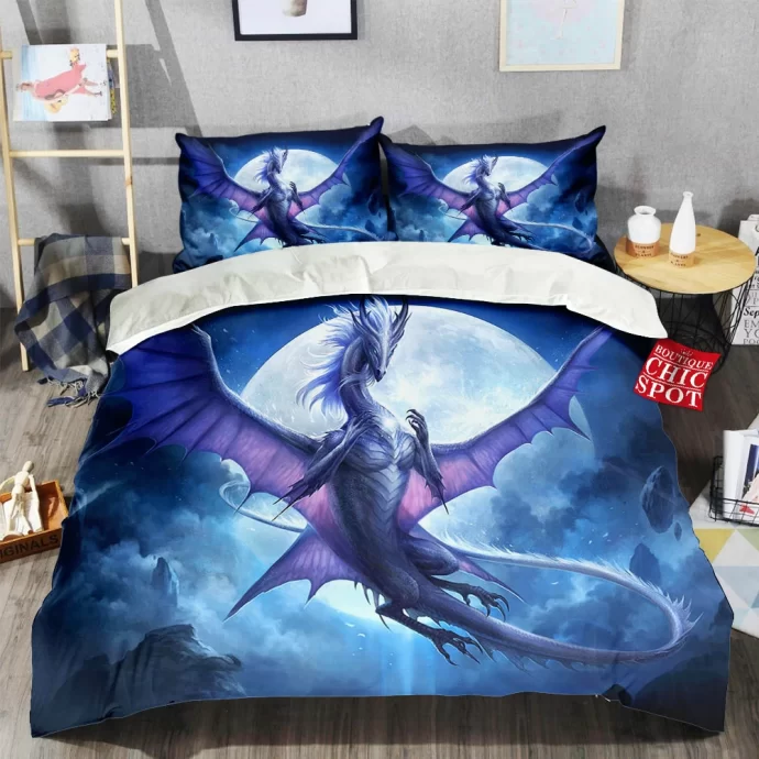 White Dragon Bedding Set