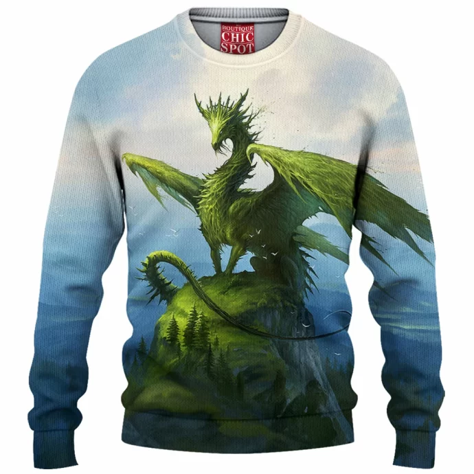 Green Dragon Knitted Sweater