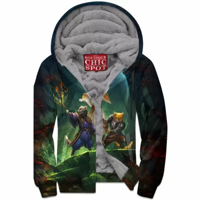 Cat Zip-Fleece-Hoodie