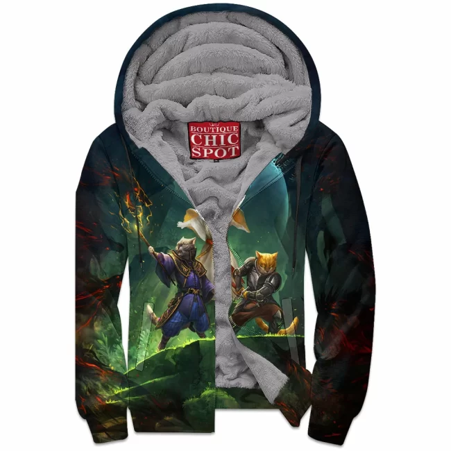 D HANG Boutique 0816 Zip Fleece Hoodie