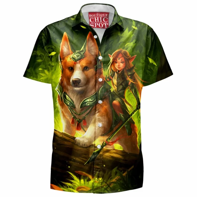 Corgi And Fairy Hawaiian Shirt