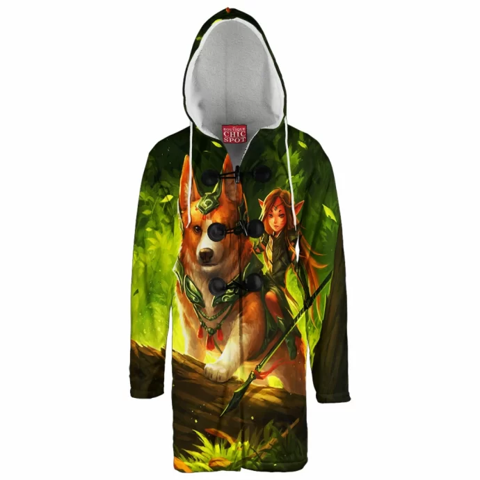 Corgi And Fairy Hooded Cloak Coat