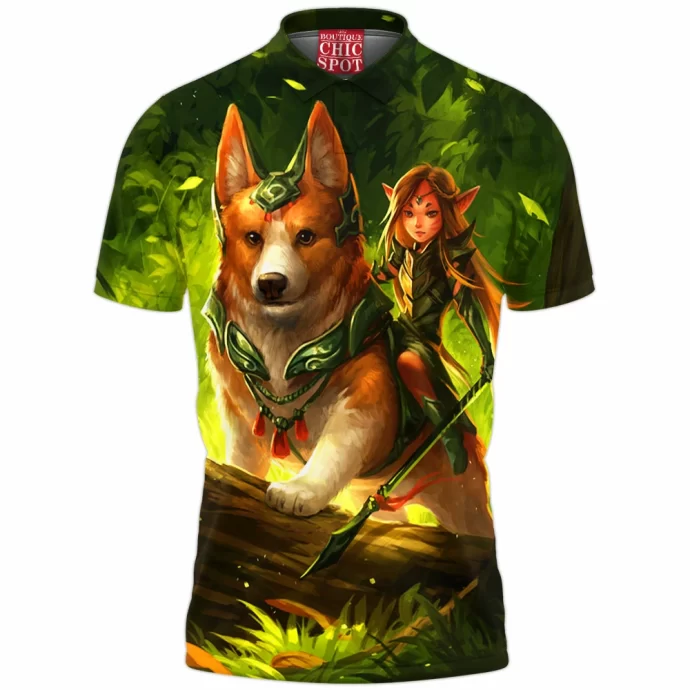 Corgi And Fairy Polo Shirt