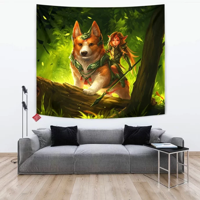 Corgi And Fairy Tapestry