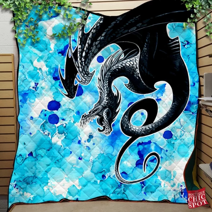 Splatter Dragon Quilt Blanket