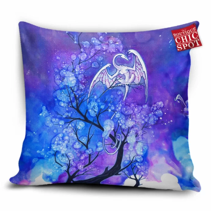 Sky Tree Dragon Pillow Cover