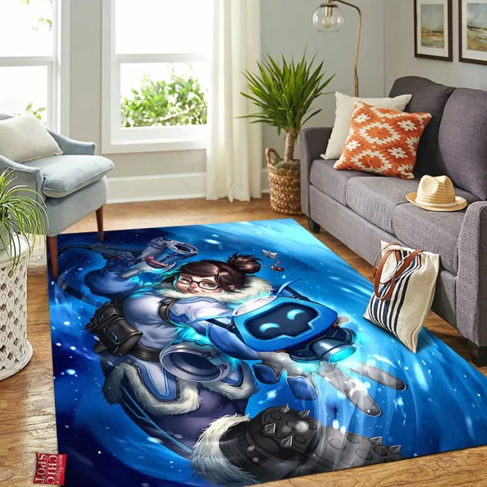 Mei Overwatch Rectangle Rug