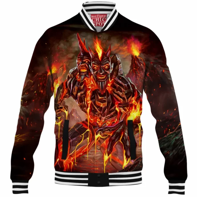 Volcanic Smite Baseball Jacket