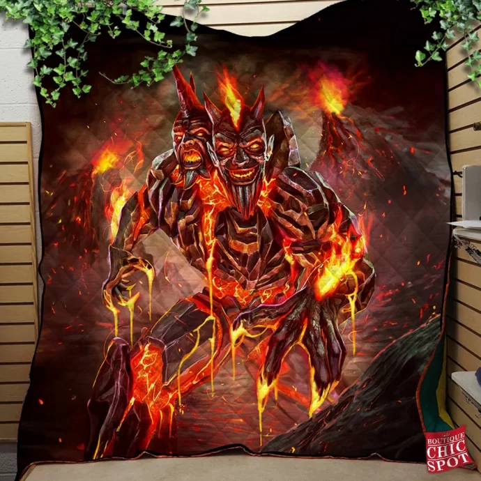 Volcanic Smite Quilt Blanket