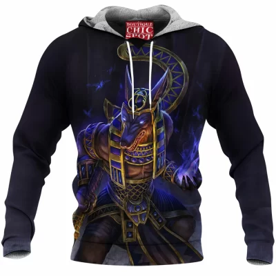 Anubis Fleece-Hoodie, Fantasy Fleece-Hoodie