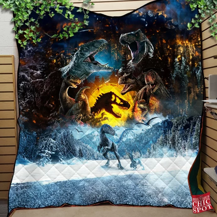 Jurassic World Quilt Blanket