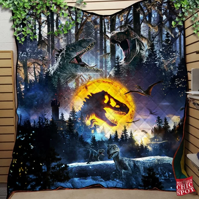 Jurassic Park Quilt Blanket