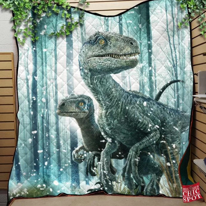 Jurassic Park Quilt Blanket