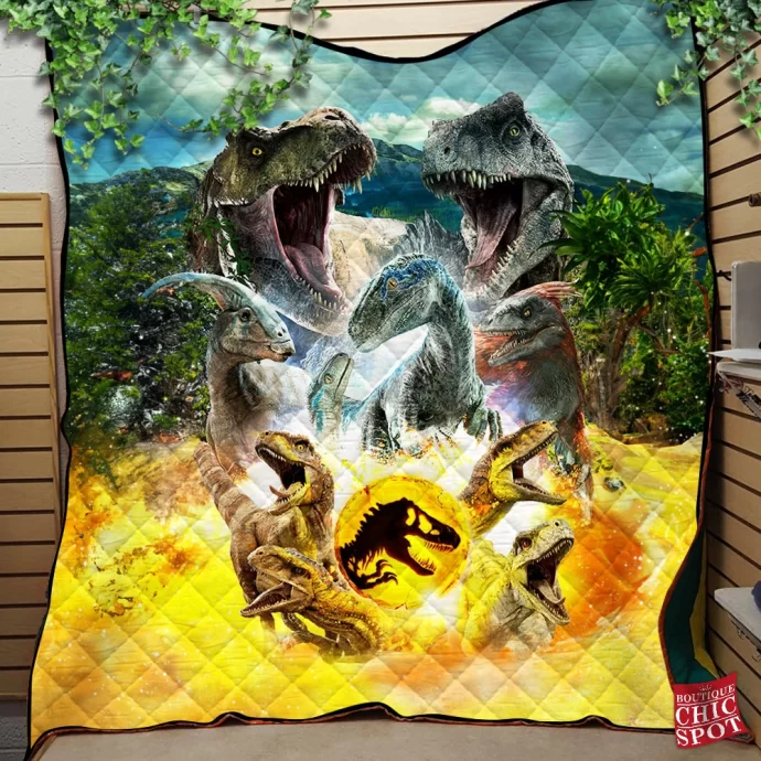 Jurassic Park Quilt Blanket