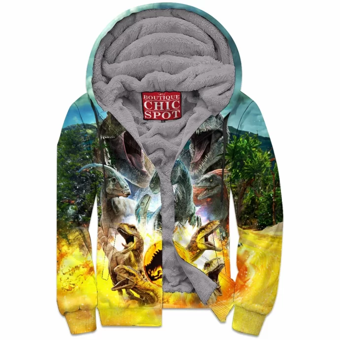 Jurassic Park Zip Fleece Hoodie