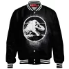 Dinosaur Baseball-Jacket, Jurassic Park Baseball-Jacket, Jurassic World Baseball-Jacket, Sci-Fi Baseball-Jacket, T-Rex Baseball-Jacket