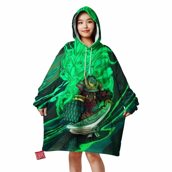 Ghostly Samurai Blanket Hoodie