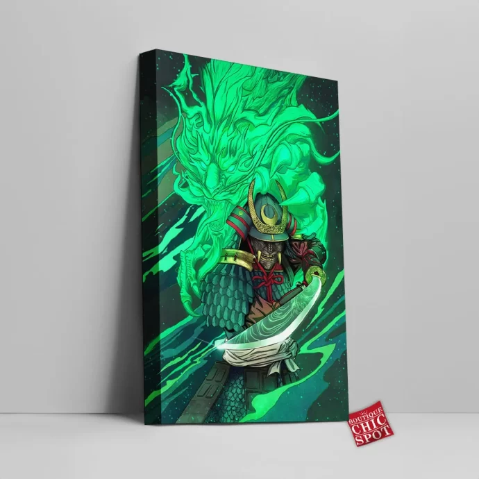 Ghostly Samurai Canvas Wall Art