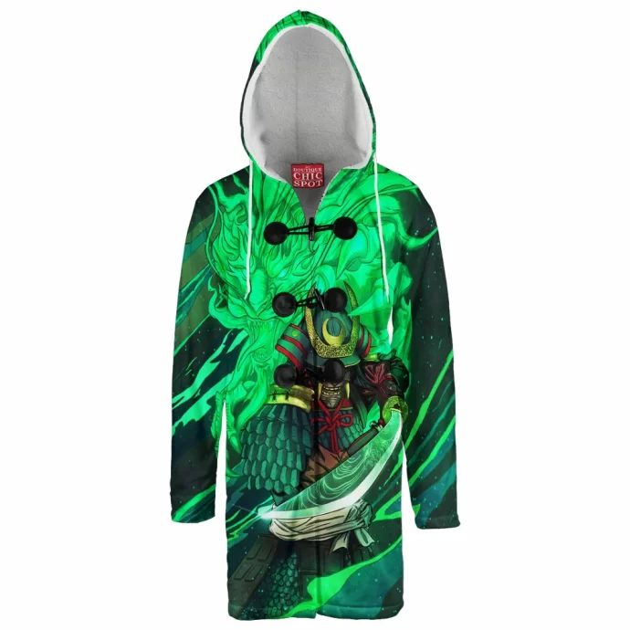 Ghostly Samurai Hooded Cloak Coat