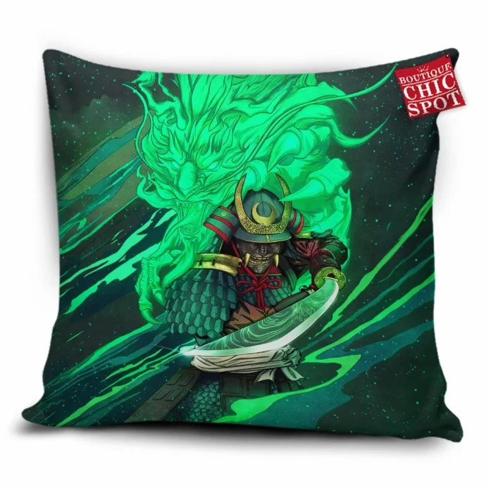 Ghostly Samurai Pillow Cover