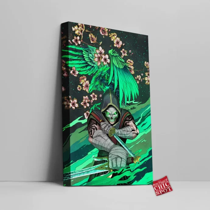 Ghostly Ninja Canvas Wall Art