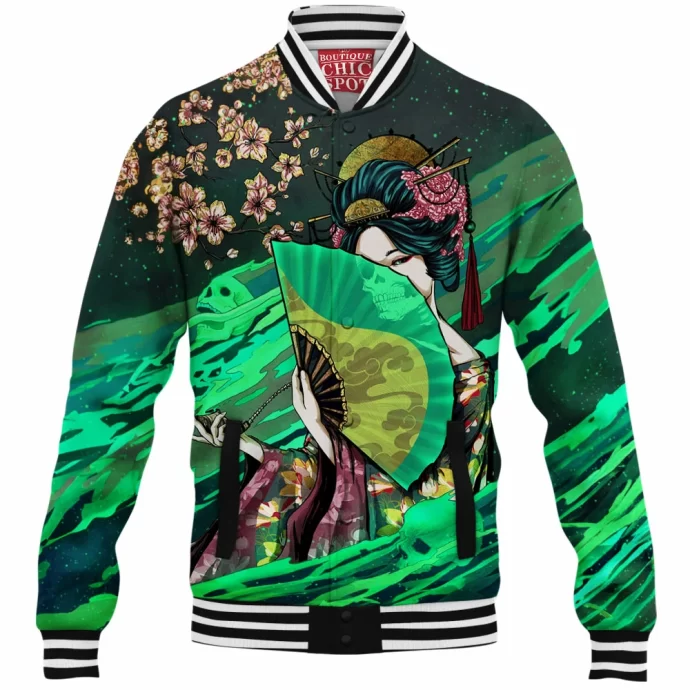 Ghostly Geisha Baseball Jacket