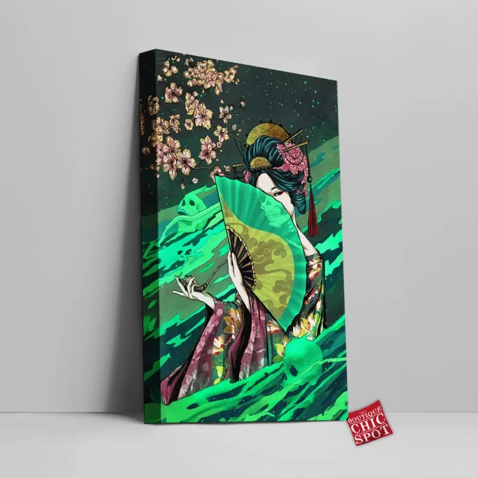 Ghostly Geisha Canvas Wall Art