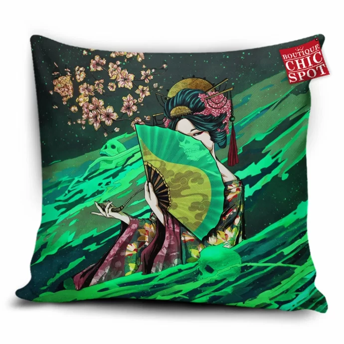 Ghostly Geisha Pillow Cover